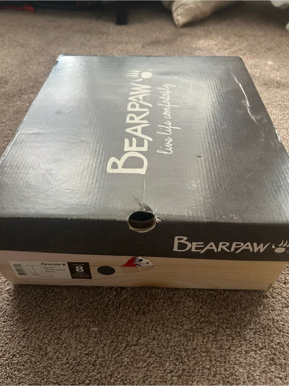 Women's grey bearpaw Shearling-Lined Tall Winter Boots. New with box